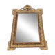 Antique mirror with gilded stucco, shell pediment, old glass, 95 cm