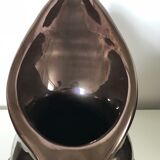 Pitcher ceramic iridescent signed Vallauris Giraud