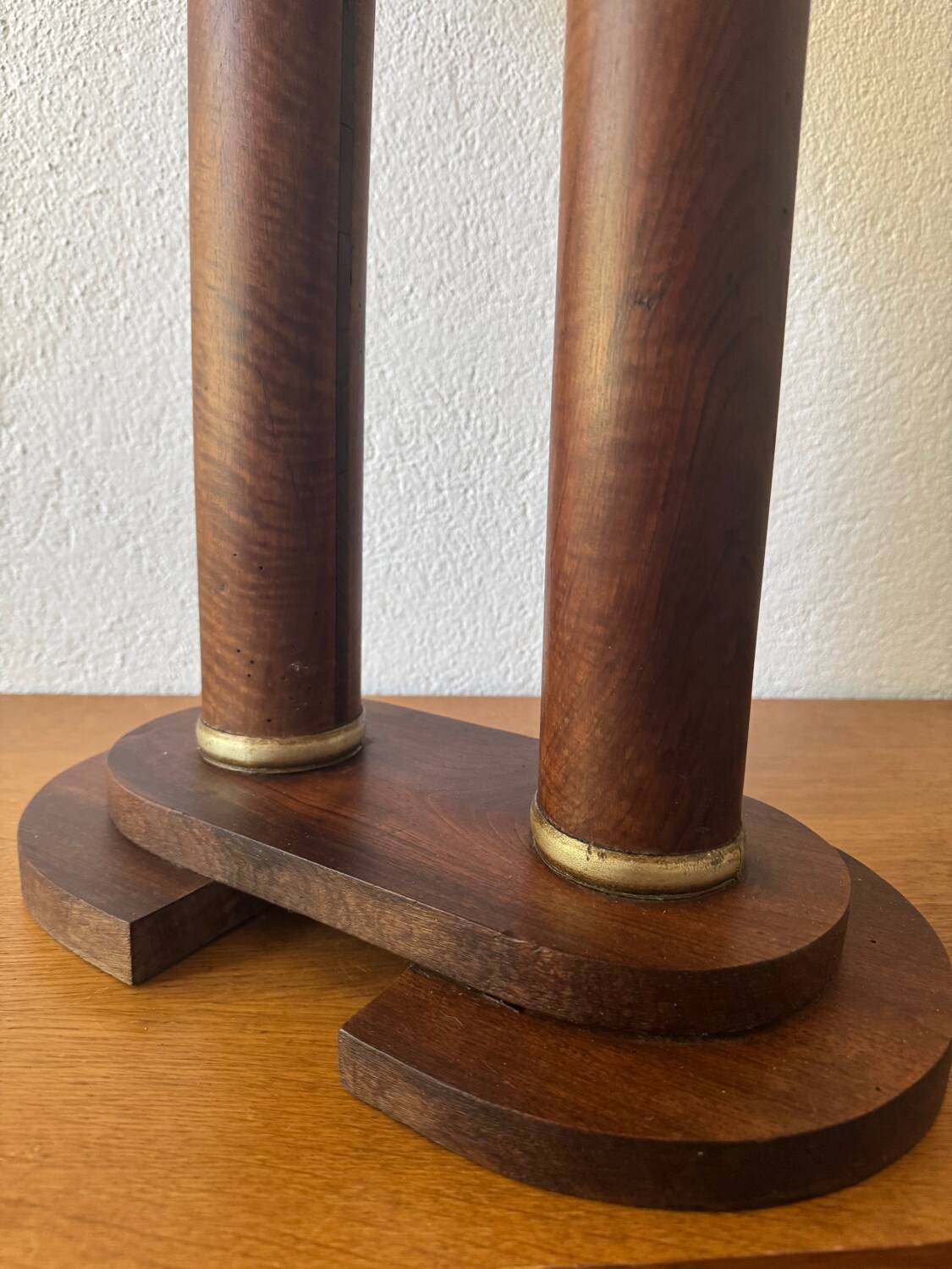 Art Deco wooden pedestal table