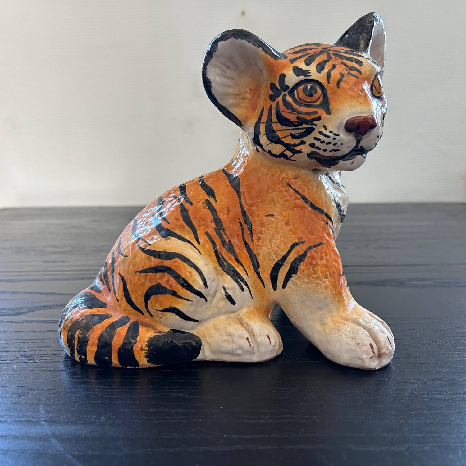 Young tiger hand-painted