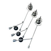 3 lampes articulées de style Art Déco, inspirées "Buquet EB27"