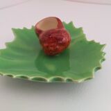 snail fork holder in snail slurry on tree leaf