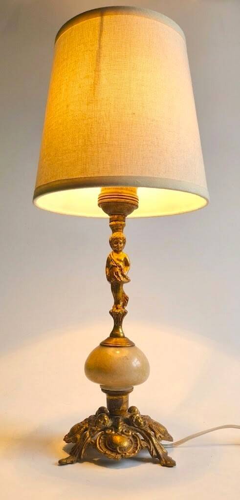 Lampe italienne en bronze de style néoclassique (environ 1920 - 1950)