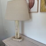 80' travertine foot lamp