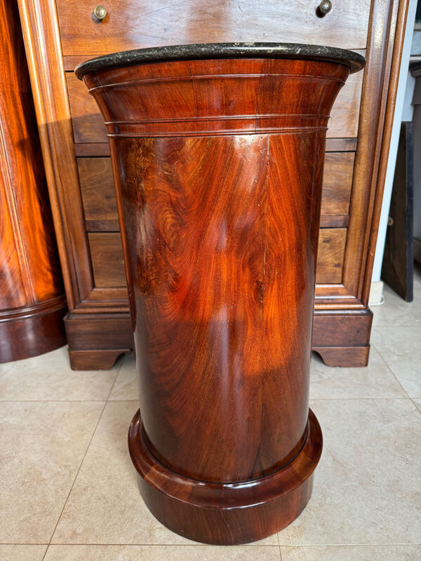 Somno époque Empire Acajou de cuba et Marbre à gorge