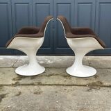 Pair of Orbit Herman Miller corca armchairs 1970