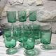 12 Vintage cavalier glasses green color ht 9 cm luminarc France