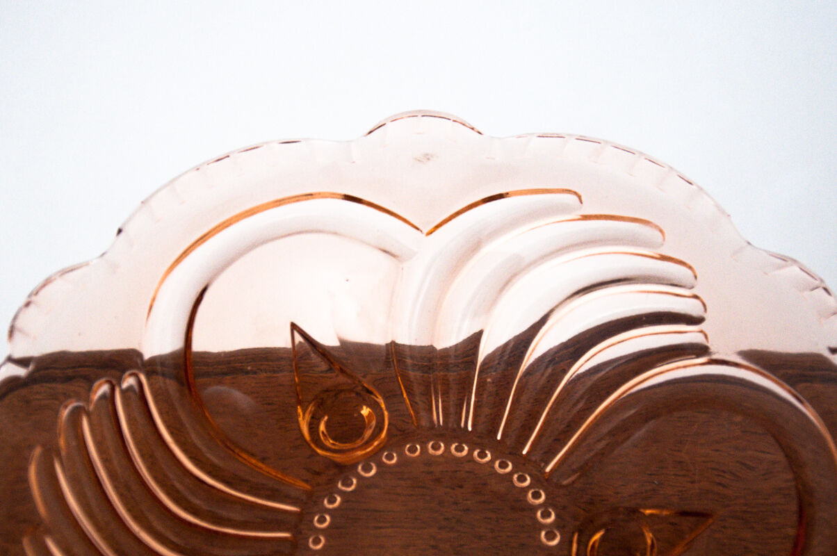 Glass platter, Poland, 1960s