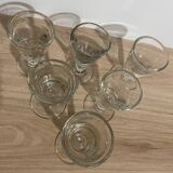 6 verres à liqueur typé absinthe