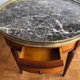 Bouillotte table with grey marble