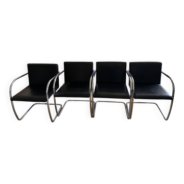 Lot de 4 chaises de mies van der rohe