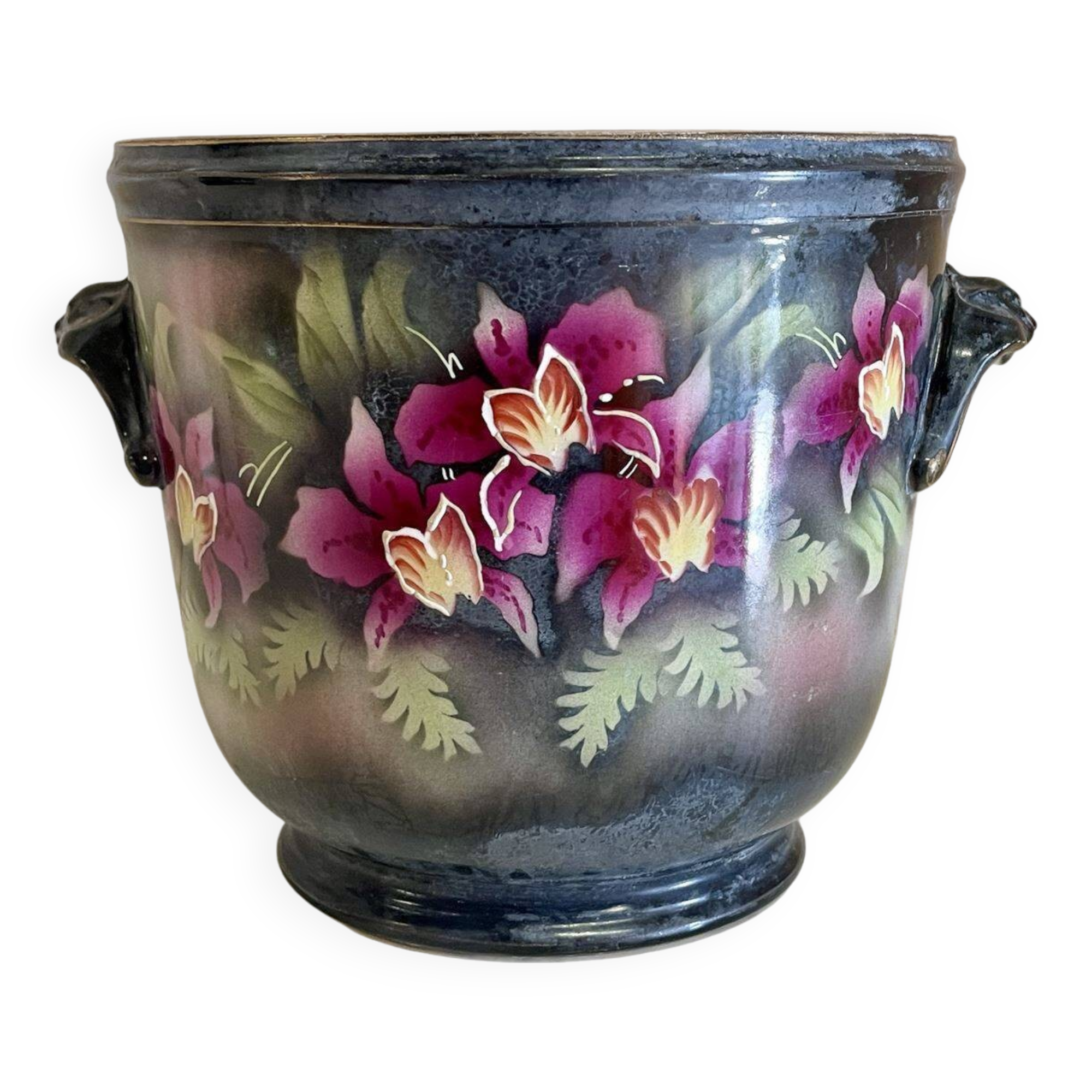 19th century English porcelain cachepot