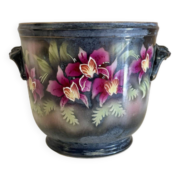 Cache pot en porcelaine anglaise du XIXème