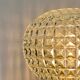 Lampe à poser globe vintage en verre moulé