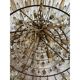 Luxury Contemporary Poliedro Murano Glass Chandelier in Brunish Finish