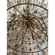 Luxury Contemporary Poliedro Murano Glass Chandelier in Brunish Finish