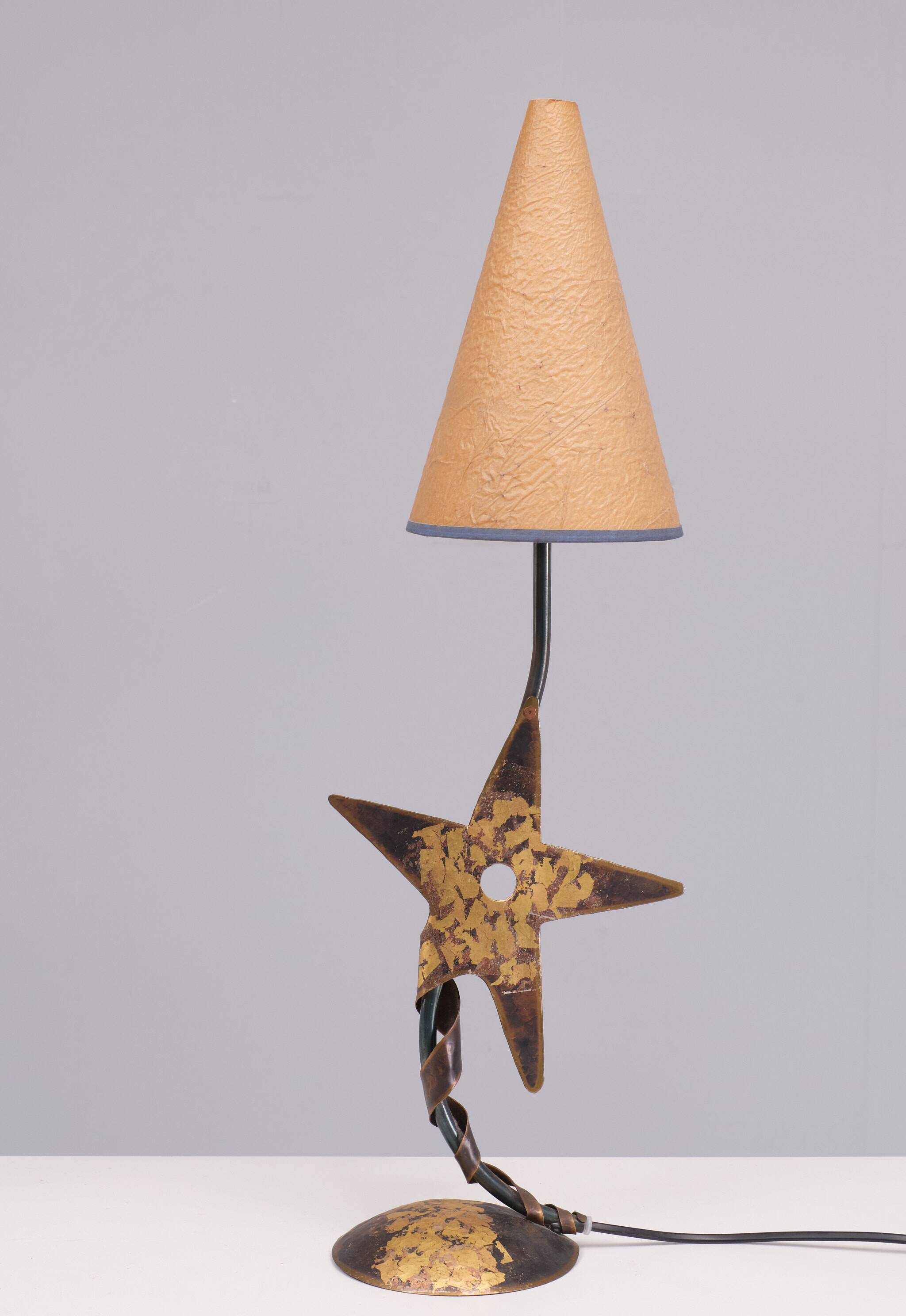 Robert Kostka handmade Star Table lamp 1980s France
