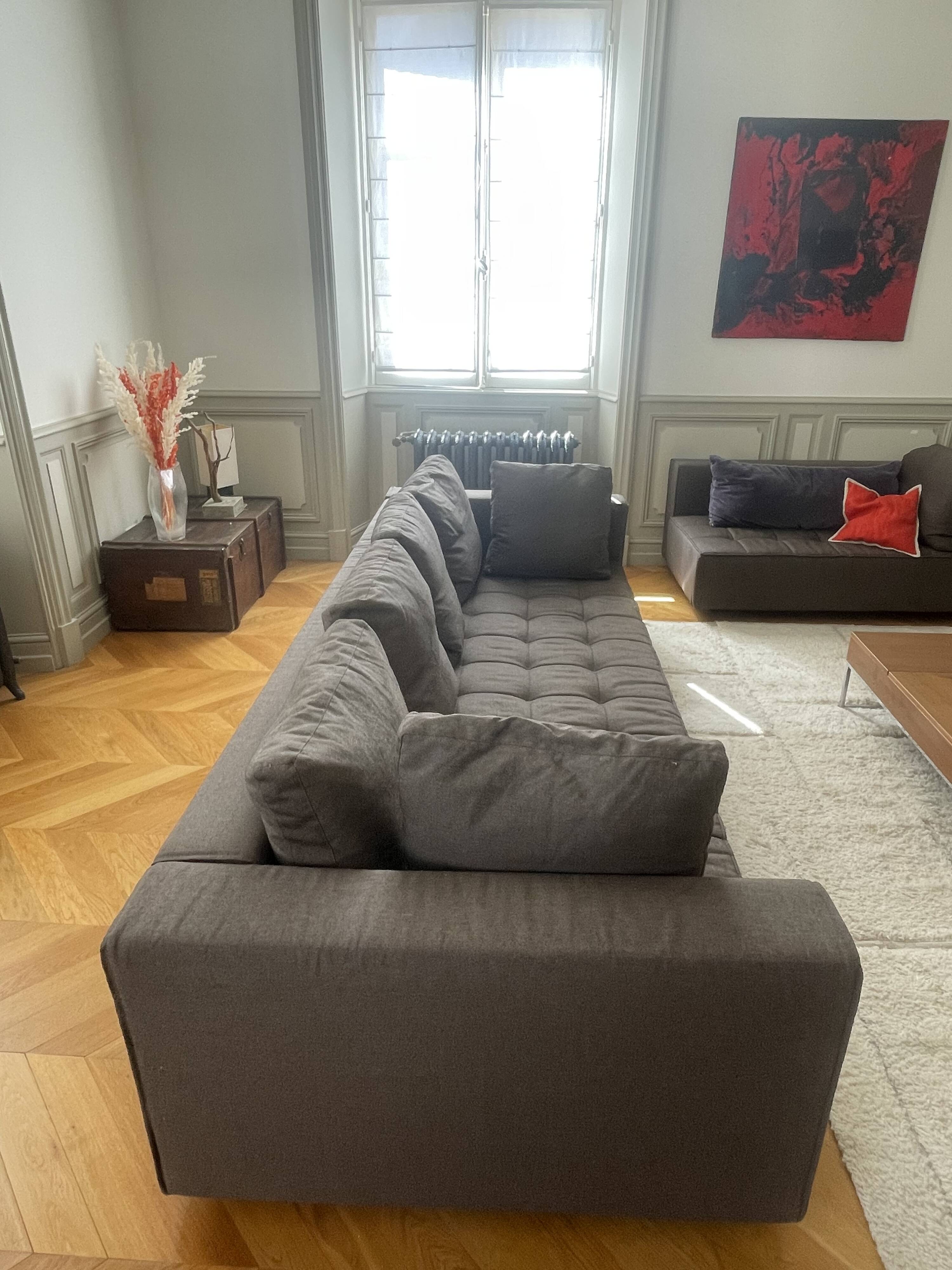 Ensemble canapé et méridienne Zanotta Kilt par Emaf Progetti