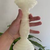 Pair of alabaster candlesticks