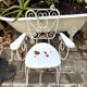 White cast iron garden chair no. 1
