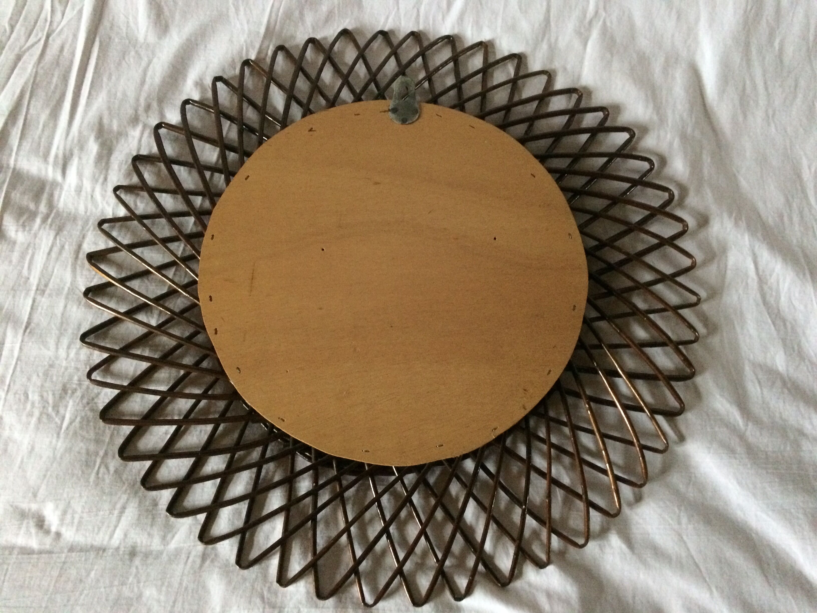 Vintage rattan sun mirror 45cm