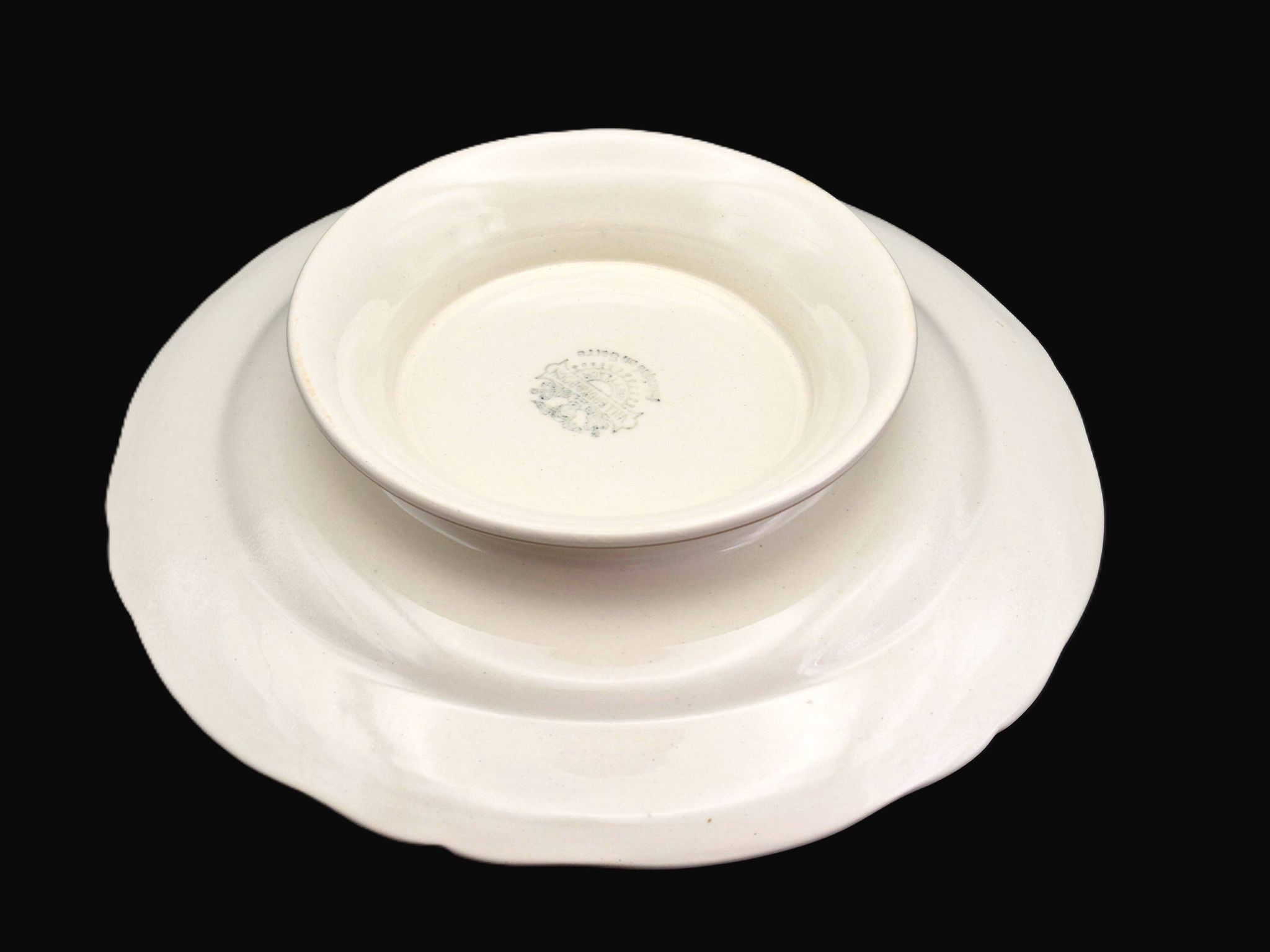 Antique cake stand Villeroy & Boch – Saar, ivory porcelain