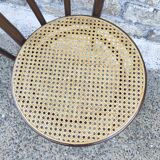 Pair of canned bistro chairs Thonet ZPM Radomsko in curved wood