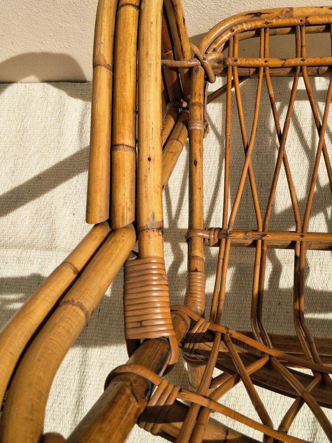 Audoux-Minnet rattan armchair 1950