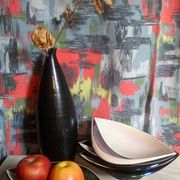 Four vintage Verceram ceramic dessert plates