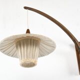 Vintage swivel applicator with Germany 1960s textile lampshade
