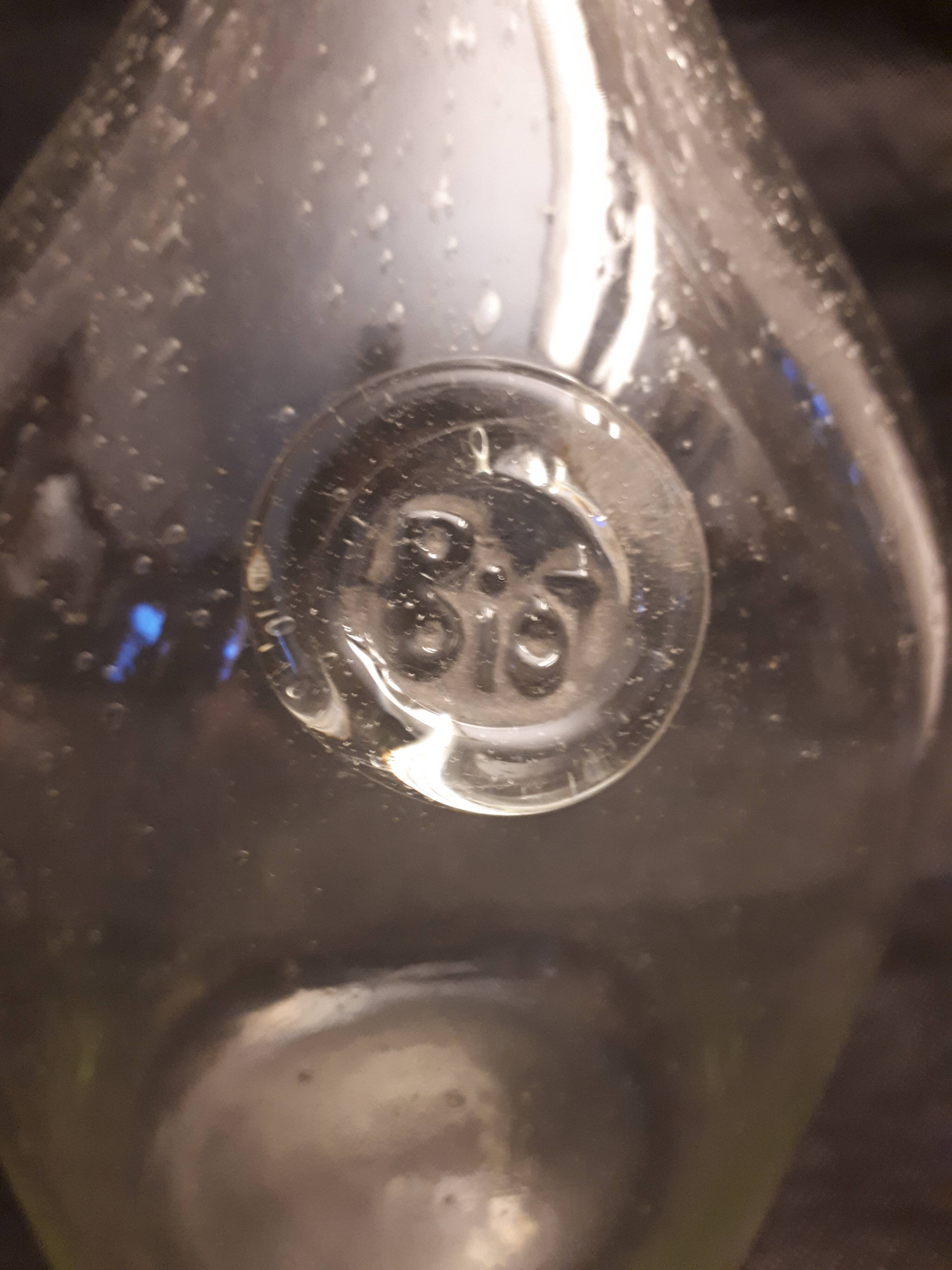 Bottle bubbling glass artisan Biot vintage 1970