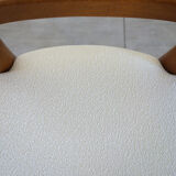 Vintage wooden armchair and thin buckle