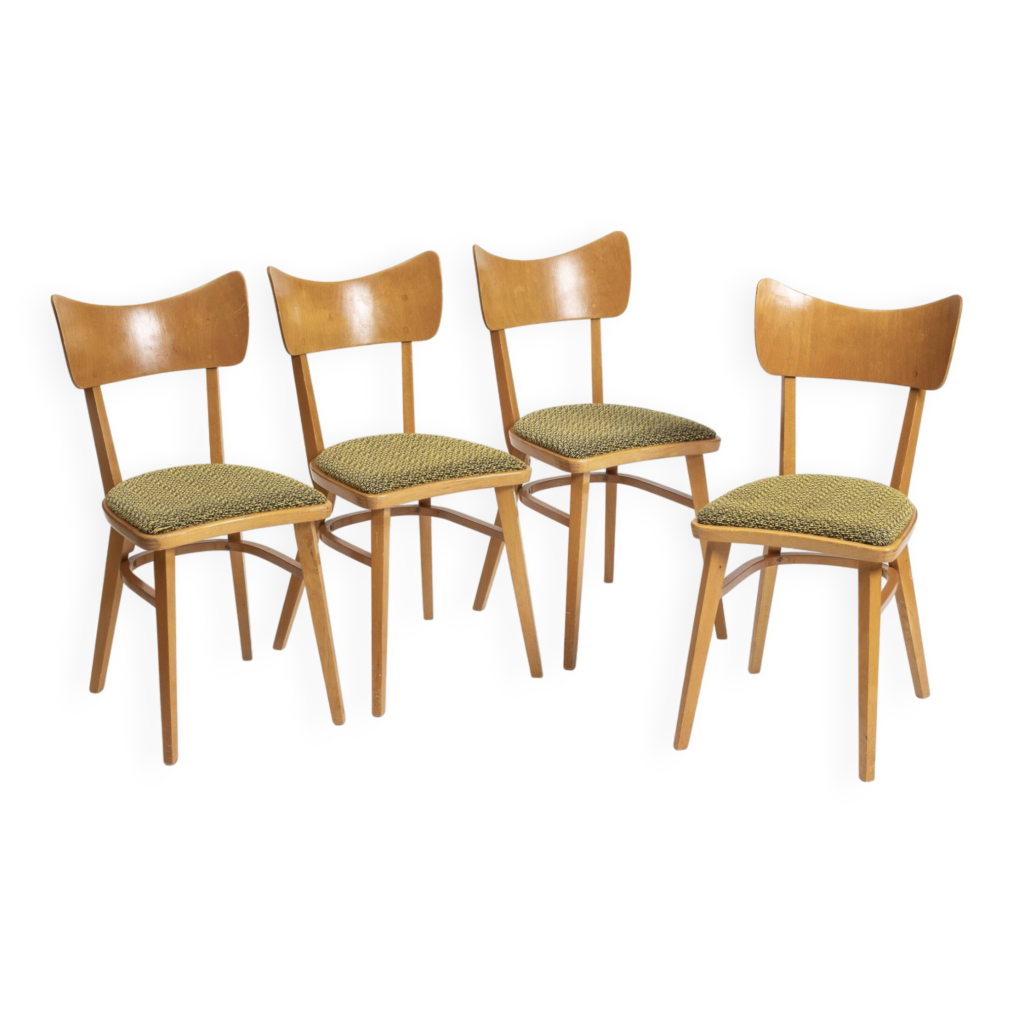 Set of 4 mid-century dining chairs from Cesky Nabytek, Czechoslovakia, 1960
