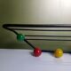 Cloakroom 5 coat hooks in colorful wood balls