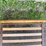 Single rattan and peacock cane bed