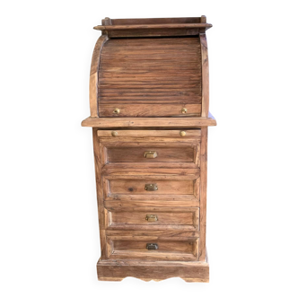 Solid wood cylinder desk