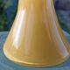 Yellow crystal vase - Cristallerie d'Aubusson