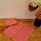Lot de 4 serviettes de table roses brodées