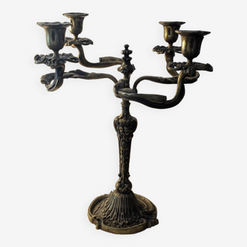 Late 19th century bronze candlestick