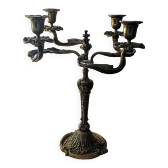 Late 19th century bronze candlestick