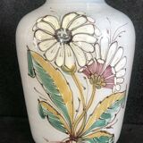 Vietnam vase of pansue shape in enamelled sandstone of bien hoa celadon flora early xx