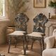 Pair of Louis XIII style chairs in patinated solid oak – piece
