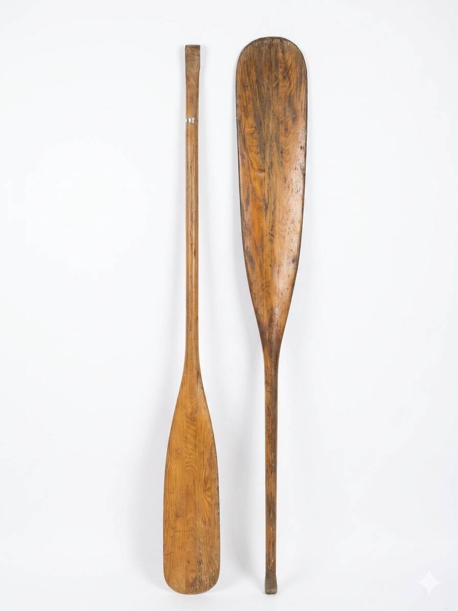 Pair of solid wood paddles