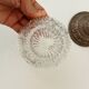 Vintage chiseled glass and tin candy box