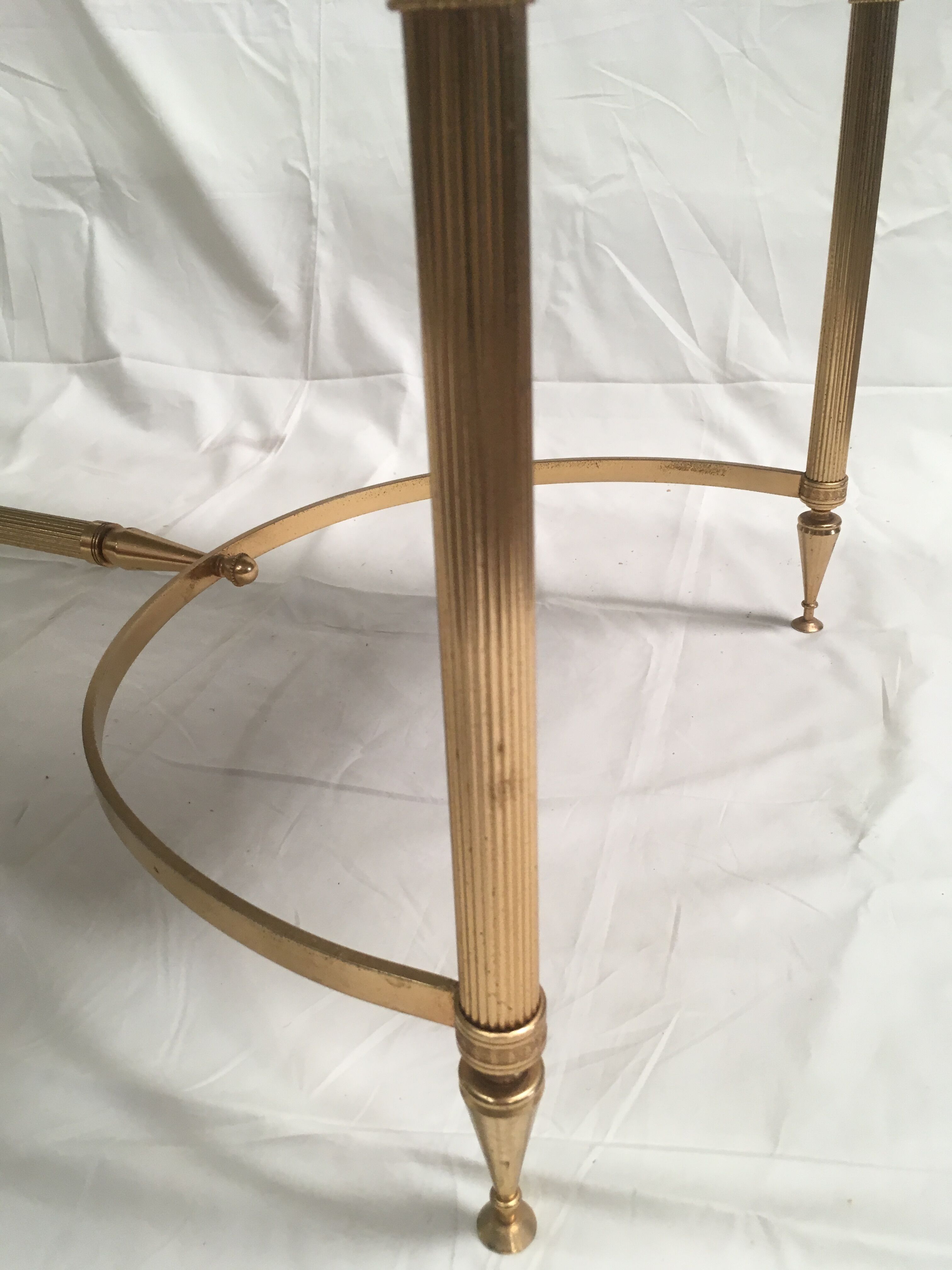 Brass coffee table and marble neoclassical