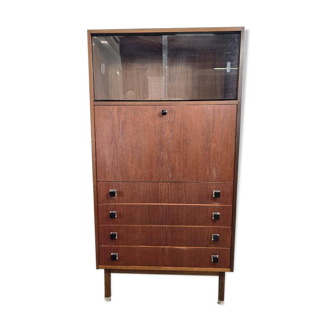 vintage mid-height cabinet / display cabinet / bookcase