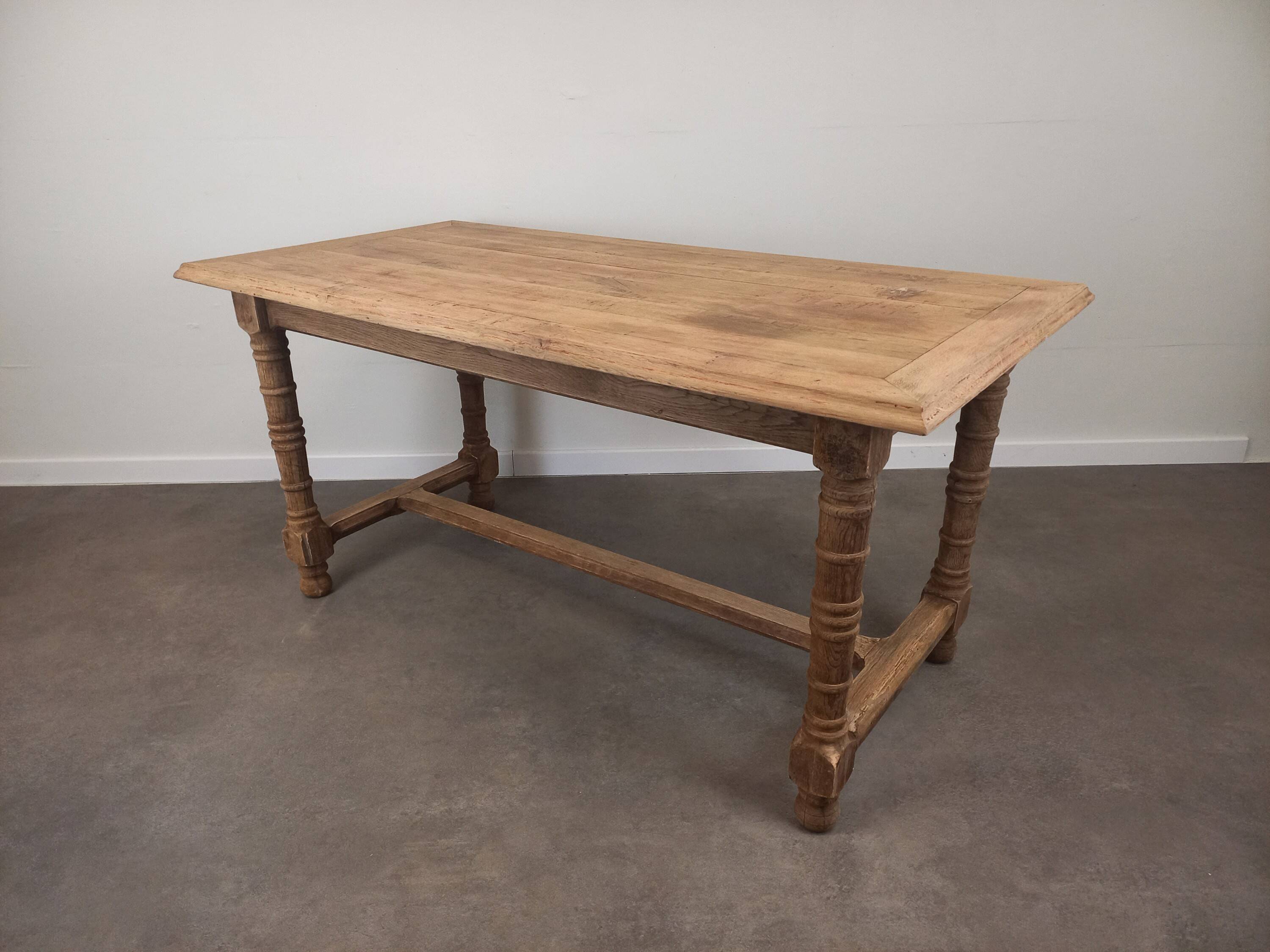 Oak farm table 158 cm