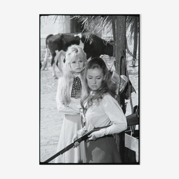 Photo print on baryté paper Brigitte Bardot Jeanne Moreau FORMAT 40X60cm