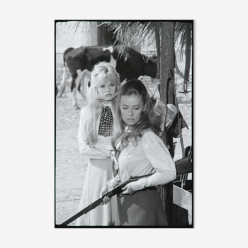 Tirage photo sur papier Baryté Brigitte Bardot Jeanne Moreau  FORMAT 40X60cm