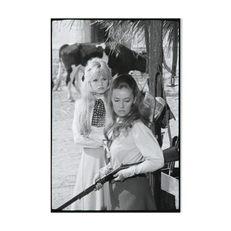 Photo print on baryté paper Brigitte Bardot Jeanne Moreau FORMAT 40X60cm